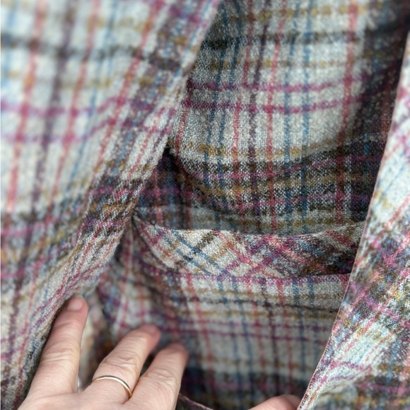 Vintage Roberto Plaid Wool Blend Blazer | Size 11 - Picture 7 of 9